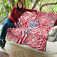 Soccer 2026 USA Quilt Red Star Stylized