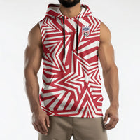 Custom Soccer 2026 USA Sleeveless Hoodie Red Star Stylized