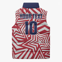 Custom Soccer 2026 USA Sleeveless Puffer Jacket Red Star Stylized