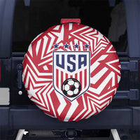 Soccer 2026 USA Spare Tire Cover Red Star Stylized