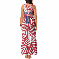 Custom Soccer 2026 USA Tank Maxi Dress Red Star Stylized