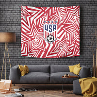 Soccer 2026 USA Tapestry Red Star Stylized