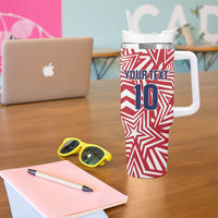 Custom Soccer 2026 USA Tumbler With Handle Red Star Stylized