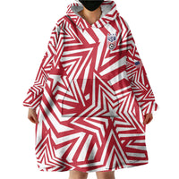 Custom Soccer 2026 USA Wearable Blanket Hoodie Red Star Stylized