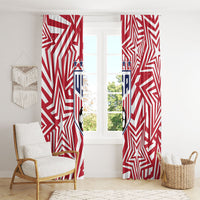Soccer 2026 USA Window Curtain Red Star Stylized
