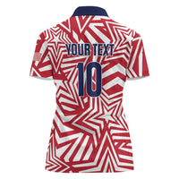Custom Soccer 2026 USA Women Polo Shirt Red Star Stylized