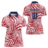 Custom Soccer 2026 USA Women Polo Shirt Red Star Stylized