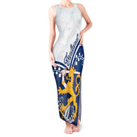 Finland Tank Maxi Dress Suomi Lion With Lily of the Valley - Wonder Print Shop