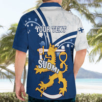 Personalised Finland Hawaiian Shirt Suomi Lion With Lily of the Valley - Wonder Print Shop