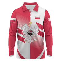 Custom Volleyball 2026 Poland 3rd Champions Long Sleeve Polo Shirt