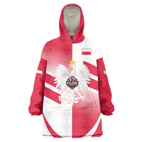 Custom Volleyball 2026 Poland 3rd Champions Wearable Blanket Hoodie
