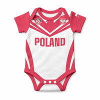Custom Poland 2026 Volleyball Baby Onesie Polish Eagle Champions