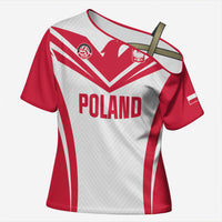 Custom Poland 2026 Volleyball Cross Shoulder Shirt Polish Eagle Champions