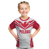 Custom Poland 2026 Volleyball Kid T Shirt Polish Eagle Champions