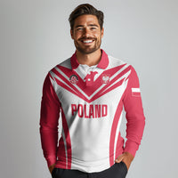 Custom Poland 2026 Volleyball Long Sleeve Polo Shirt Polish Eagle Champions