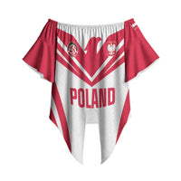 Custom Poland 2026 Volleyball Off Shoulder Wrap Waist Top Polish Eagle Champions
