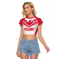 Custom Poland 2026 Volleyball Raglan Cropped T Shirt Polish Eagle Champions