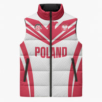 Custom Poland 2026 Volleyball Sleeveless Puffer Jacket Polish Eagle Champions