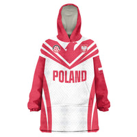 Custom Poland 2026 Volleyball Wearable Blanket Hoodie Polish Eagle Champions