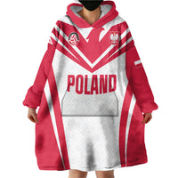 Custom Poland 2026 Volleyball Wearable Blanket Hoodie Polish Eagle Champions