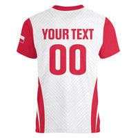 Custom Poland 2026 Volleyball Women V-Neck T-Shirt Polish Eagle Champions