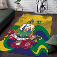 Saint Vincent and the Grenadines Area Rug Cannonball Flower Tropical Style - Wonder Print Shop