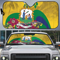 Saint Vincent and the Grenadines Auto Sun Shade Cannonball Flower Tropical Style - Wonder Print Shop
