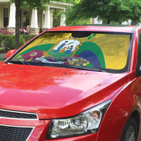 Saint Vincent and the Grenadines Auto Sun Shade Cannonball Flower Tropical Style - Wonder Print Shop