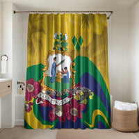 Saint Vincent and the Grenadines Bathroom Set Cannonball Flower Tropical Style - Wonder Print Shop