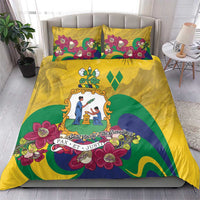 Saint Vincent and the Grenadines Bedding Set Cannonball Flower Tropical Style - Wonder Print Shop