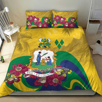 Saint Vincent and the Grenadines Bedding Set Cannonball Flower Tropical Style - Wonder Print Shop