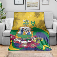 Saint Vincent and the Grenadines Blanket Cannonball Flower Tropical Style - Wonder Print Shop