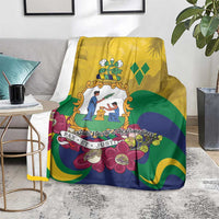 Saint Vincent and the Grenadines Blanket Cannonball Flower Tropical Style - Wonder Print Shop