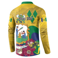 Personalized Saint Vincent and the Grenadines Button Sweatshirt Cannonball Flower Tropical Style - Wonder Print Shop