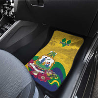 Personalized Saint Vincent and the Grenadines Car Mats Cannonball Flower Tropical Style - Wonder Print Shop