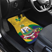 Personalized Saint Vincent and the Grenadines Car Mats Cannonball Flower Tropical Style - Wonder Print Shop