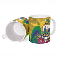 Personalized Saint Vincent and the Grenadines Ceramic Mug Cannonball Flower Tropical Style - Wonder Print Shop