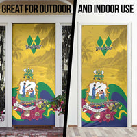 Personalized Saint Vincent and the Grenadines Door Cover Cannonball Flower Tropical Style - Wonder Print Shop