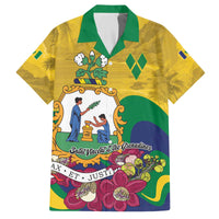 Personalized Saint Vincent and the Grenadines Family Matching Off The Shoulder Long Sleeve Dress and Hawaiian Shirt Cannonball Flower Tropical Style - Wonder Print Shop