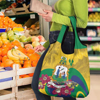 Saint Vincent and the Grenadines Grocery Bag Cannonball Flower Tropical Style - Wonder Print Shop