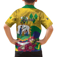 Personalized Saint Vincent and the Grenadines Hawaiian Shirt Cannonball Flower Tropical Style - Wonder Print Shop