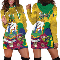 Personalized Saint Vincent and the Grenadines Hoodie Dress Cannonball Flower Tropical Style - Wonder Print Shop