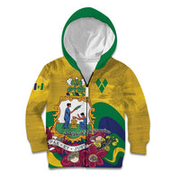 Personalized Saint Vincent and the Grenadines Kid Hoodie Cannonball Flower Tropical Style - Wonder Print Shop