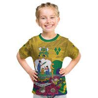 Personalized Saint Vincent and the Grenadines Kid T Shirt Cannonball Flower Tropical Style - Wonder Print Shop