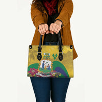 Saint Vincent and the Grenadines Leather Bag Cannonball Flower Tropical Style - Wonder Print Shop