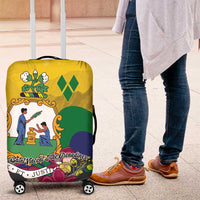 Saint Vincent and the Grenadines Luggage Cover Cannonball Flower Tropical Style - Wonder Print Shop
