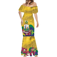 Personalized Saint Vincent and the Grenadines Mermaid Dress Cannonball Flower Tropical Style - Wonder Print Shop