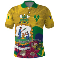 Personalized Saint Vincent and the Grenadines Polo Shirt Cannonball Flower Tropical Style - Wonder Print Shop