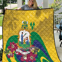 Saint Vincent and the Grenadines Quilt Cannonball Flower Tropical Style - Wonder Print Shop