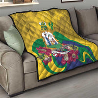 Saint Vincent and the Grenadines Quilt Cannonball Flower Tropical Style - Wonder Print Shop